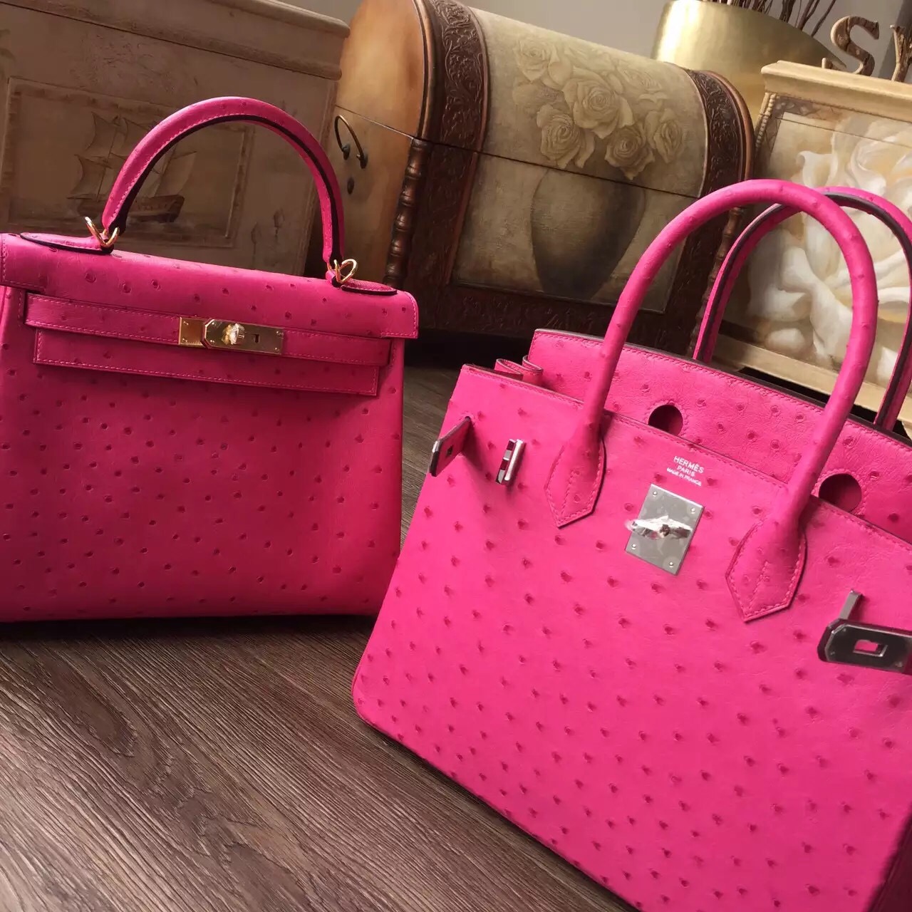 Hermes Pink Ostrich Birkin Bags | semashow.com